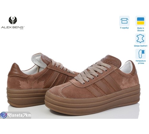 Кросівки жіночі на весну/осінь (8 пар р.36-41) коричневий  "Alex Bens"