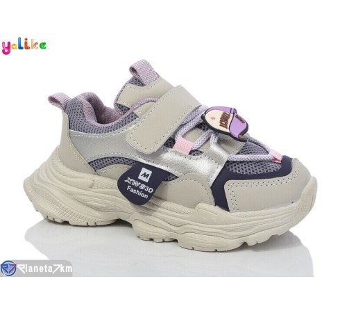 Дитячі кросівки на весну/осінь (10 пар р.27-31) сірий  "Yalike"
