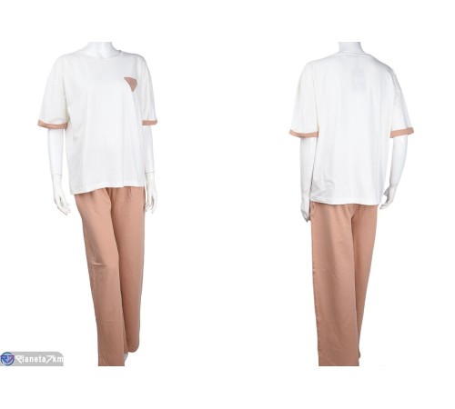 Жіночий костюм на літо (4 шт. р.сетка S-XL) бежевий "Mirella" Жіночий костюм на літо (4 шт. р.сетка S-XL) бежевий "Mirella"
