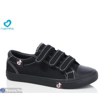 Дитячі кеди на весну/осінь (6 пар р.36-40) чорний  "Comfort-baby"