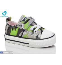 Дитячі кеди на весну/осінь (7 пар р.20-25) зелений  "Comfort-baby"