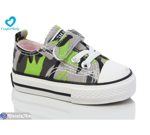 Дитячі кеди на весну/осінь (7 пар р.20-25) зелений  "Comfort-baby"
