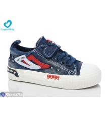 Дитячі кеди на весну/осінь (6 пар р.25-30) синій  "Comfort-baby"