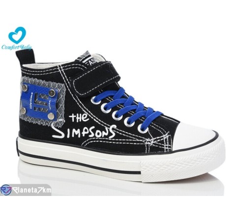 Дитячі кеди на весну/осінь (8 пар р.31-37) чорний  "Comfort-baby"