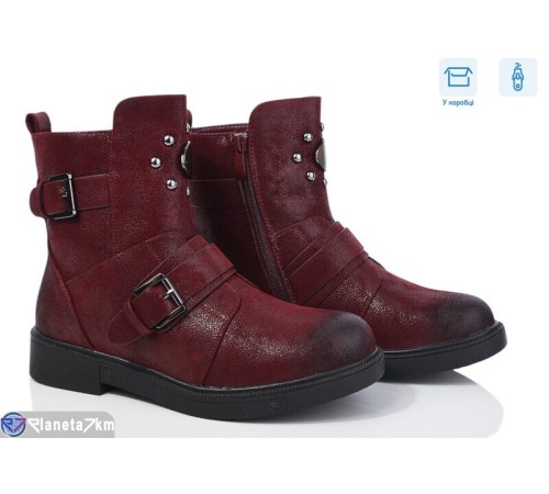 Черевики жіночі на зиму (8 пар р.36-41) бордовий "Normashoes" Черевики жіночі на зиму (8 пар р.36-41) бордовий "Normashoes"