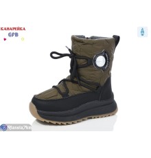 Дутики дитячі на зиму (8 пар р.22-27) хакі  "GFB-Канарейка"