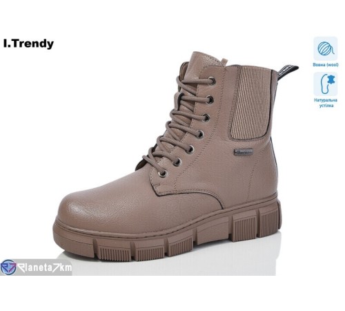 Черевики жіночі на зиму (6 пар р.37-42) бежевий  "Trendy"