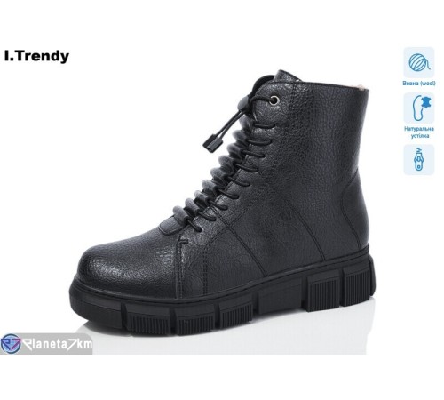 Черевики жіночі на зиму (6 пар р.37-42) чорний  "Trendy"