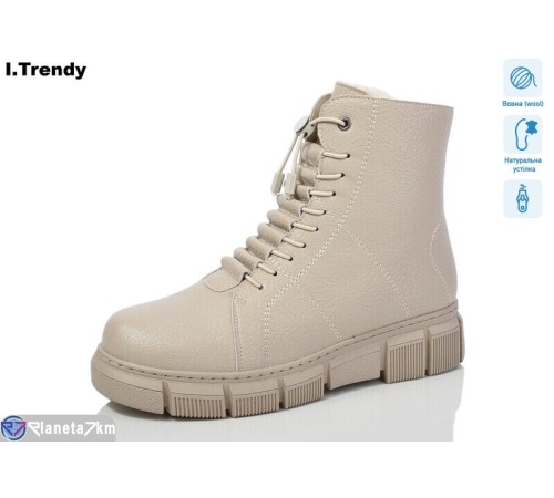 Черевики жіночі на зиму (6 пар р.37-42) бежевий  "Trendy"