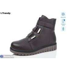 Черевики жіночі на зиму (6 пар р.37-42) коричневий  "Trendy"