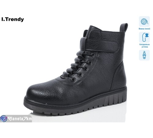 Черевики жіночі на зиму (6 пар р.37-42) чорний  "Trendy"