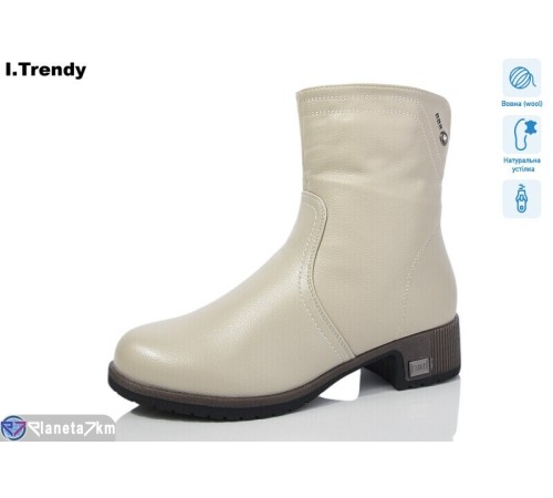 Черевики жіночі на зиму (6 пар р.36-41) бежевий  "Trendy"