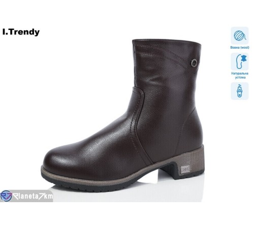 Черевики жіночі на зиму (6 пар р.36-41) коричневий  "Trendy"