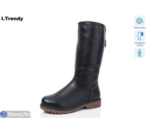 Чоботи жіночі на зиму (6 пар р.37-42) чорний  "Trendy" Чоботи жіночі на зиму (6 пар р.37-42) чорний  "Trendy"