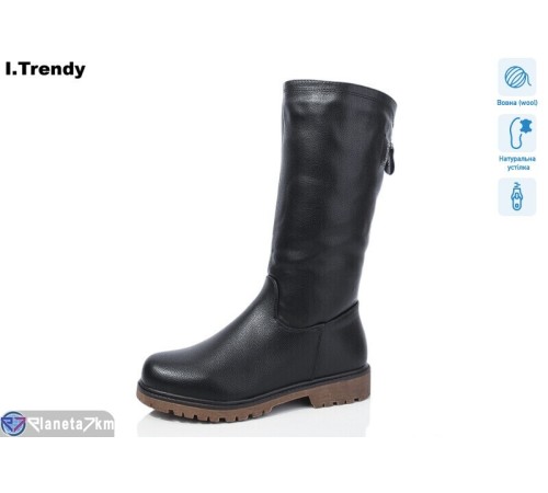Чоботи жіночі на зиму (6 пар р.37-42) чорний  "Trendy" Чоботи жіночі на зиму (6 пар р.37-42) чорний  "Trendy"