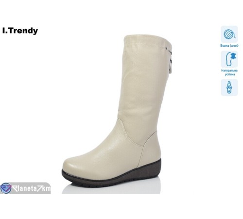 Чоботи жіночі на зиму (6 пар р.37-42) бежевий  "Trendy" Чоботи жіночі на зиму (6 пар р.37-42) бежевий  "Trendy"