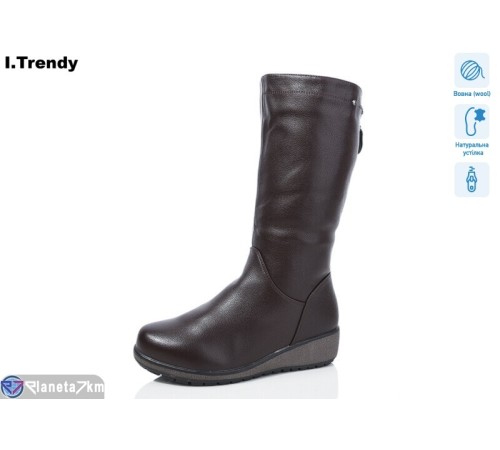 Чоботи жіночі на зиму (6 пар р.37-42) коричневий  "Trendy" Чоботи жіночі на зиму (6 пар р.37-42) коричневий  "Trendy"
