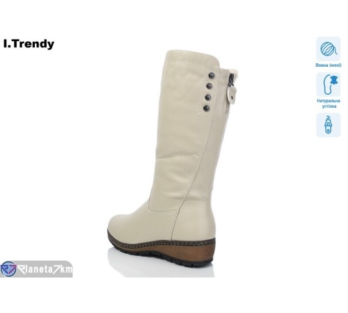 Чоботи жіночі на зиму (6 пар р.36-41) бежевий  "Trendy" Чоботи жіночі на зиму (6 пар р.36-41) бежевий  "Trendy"