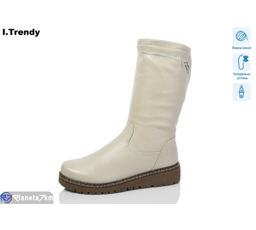 Чоботи жіночі на зиму (6 пар р.37-42) бежевий  "Trendy" Чоботи жіночі на зиму (6 пар р.37-42) бежевий  "Trendy"