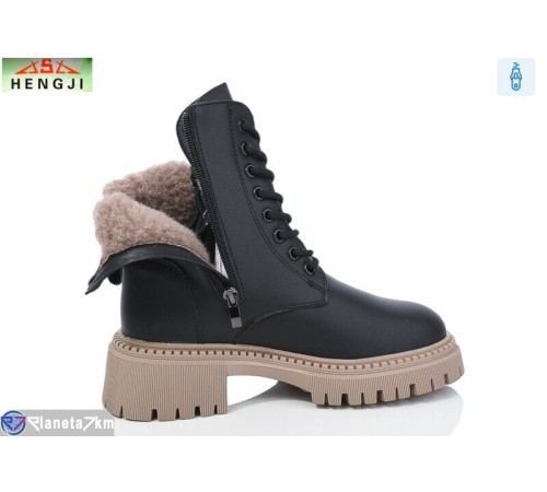 Черевики жіночі на зиму (6 пар р.36-41) чорний  "HENGJI-ELENA"