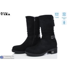 Чоботи жіночі на зиму (8 пар р.37-42) чорний  "Vika"