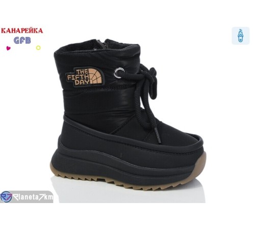 Дутики дитячі на зиму (8 пар р.22-27) чорний  "GFB-Канарейка"