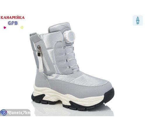 Дутики дитячі на зиму (8 пар р.27-32) срібний "GFB-Канарейка" Дутики дитячі на зиму (8 пар р.27-32) срібний "GFB-Канарейка"