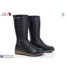 Чоботи жіночі на зиму (8 пар р.37-42) чорний  "Aba"