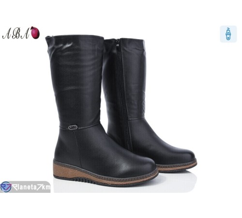 Чоботи жіночі на зиму (8 пар р.37-42) чорний  "Aba"