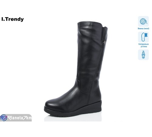 Чоботи жіночі на зиму (6 пар р.37-42) чорний  "Trendy"