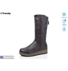 Чоботи жіночі на зиму (6 пар р.37-42) коричневий  "Trendy"