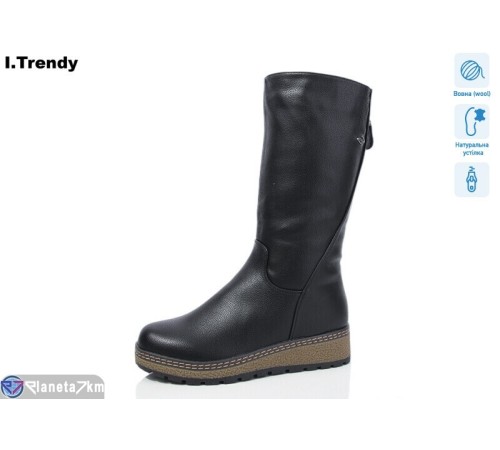 Чоботи жіночі на зиму (6 пар р.37-42) чорний  "Trendy"