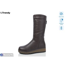 Чоботи жіночі на зиму (6 пар р.37-42) коричневий  "Trendy"