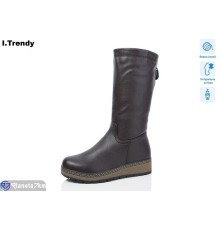 Чоботи жіночі на зиму (6 пар р.37-42) коричневий  "Trendy"
