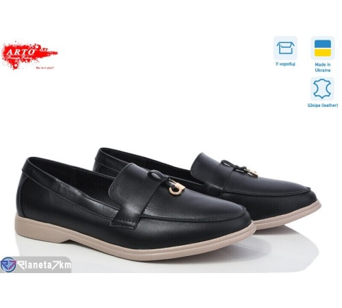 Туфлі жіночі на весну/осінь (6 пар р.36-40) чорний  "ARTO"