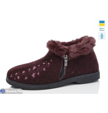 Черевики жіночі на зиму (8 пар р.37-41) бордовий  "LOTTOS"
