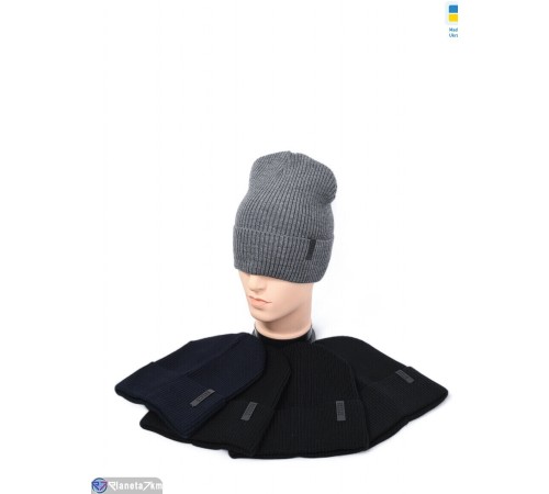 Шапка чоловіча на весну/осінь (5 шт. р.сетка 56-60) мікс  "Angell"