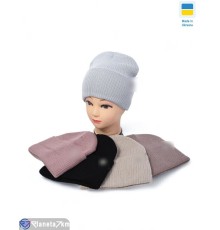 Шапка жіноча на зиму (5 шт. р.сетка 56-60) мікс  "Angell"