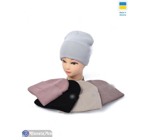Шапка жіноча на зиму (5 шт. р.сетка 56-60) мікс  "Angell"
