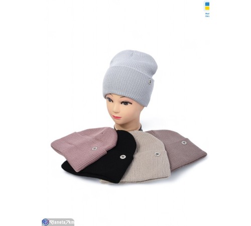 Шапка жіноча на зиму (5 шт. р.сетка 56-60) мікс  "Angell"