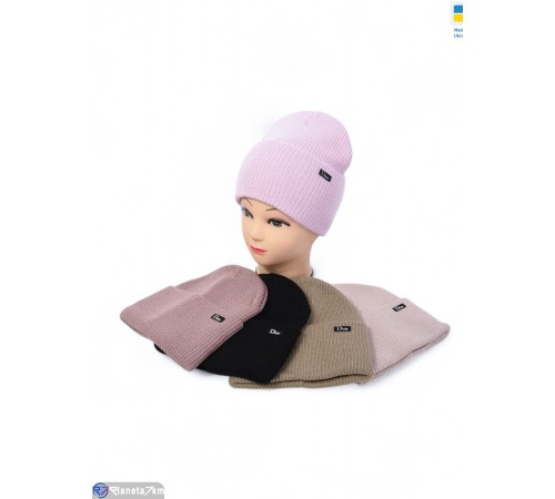 Шапка жіноча на зиму (5 шт. р.сетка 56-60) мікс  "Angell"