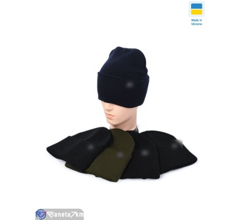Шапка чоловіча на зиму (5 шт. р.сетка 56-60) мікс  "Angell"