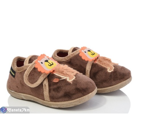 Тапки дитячі на весну/осінь (6 пар р.27-30) коричневий  "LUXORIS"