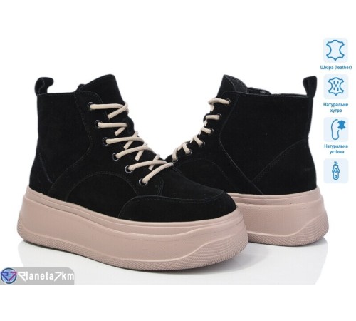 Черевики жіночі на зиму (6 пар р.36-41) чорний  "LOTOS"