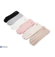 Рукавички жіночі на зиму (12 шт. р.сетка 6,5-7,5) мікс  "RUBIBAS"