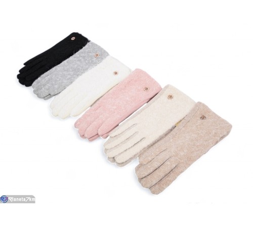 Рукавички жіночі на зиму (12 шт. р.сетка 6,5-7,5) мікс  "RUBIBAS"