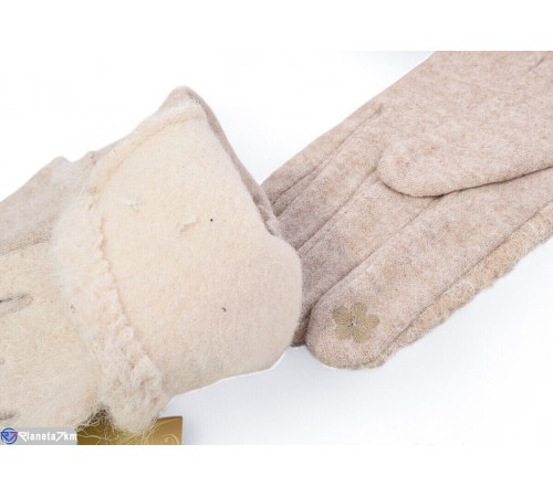 Рукавички жіночі на зиму (12 шт. р.сетка 6,5-7,5) мікс  "RUBIBAS"