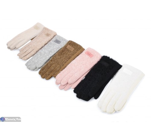 Рукавички жіночі на зиму (12 шт. р.сетка 6,5-7,5) мікс  "RUBIBAS"