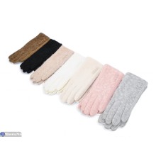 Рукавички жіночі на зиму (12 шт. р.сетка 6,5-7,5) мікс  "RUBIBAS"