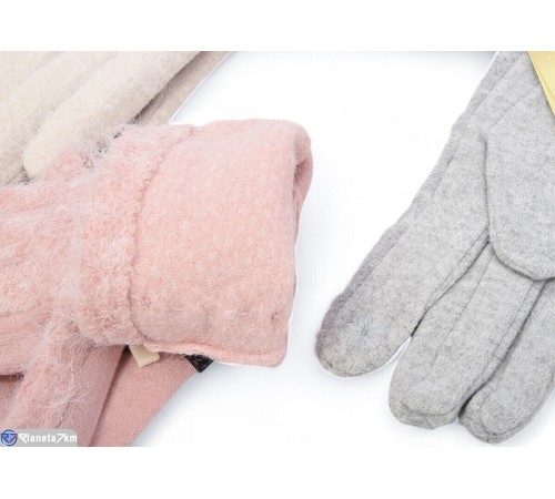 Рукавички жіночі на зиму (12 шт. р.сетка 6,5-7,5) мікс  "RUBIBAS"